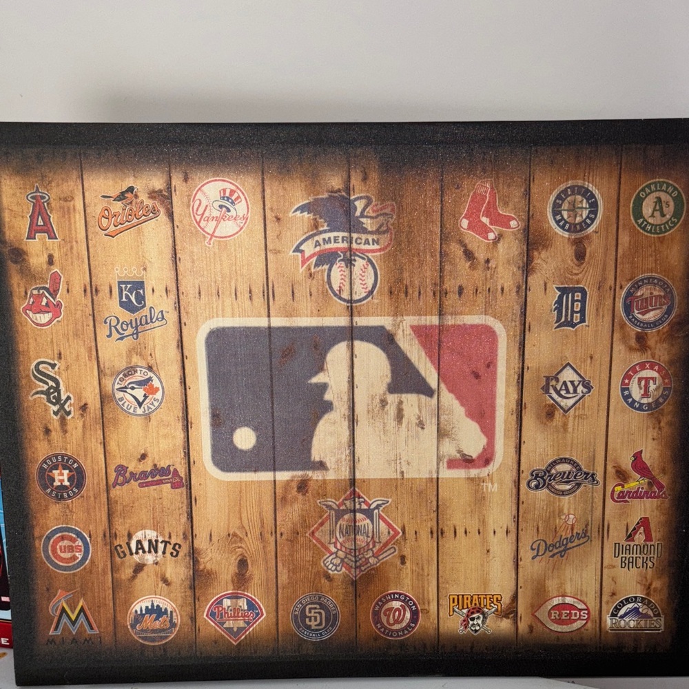 MLB Logo Canvas Wall Art